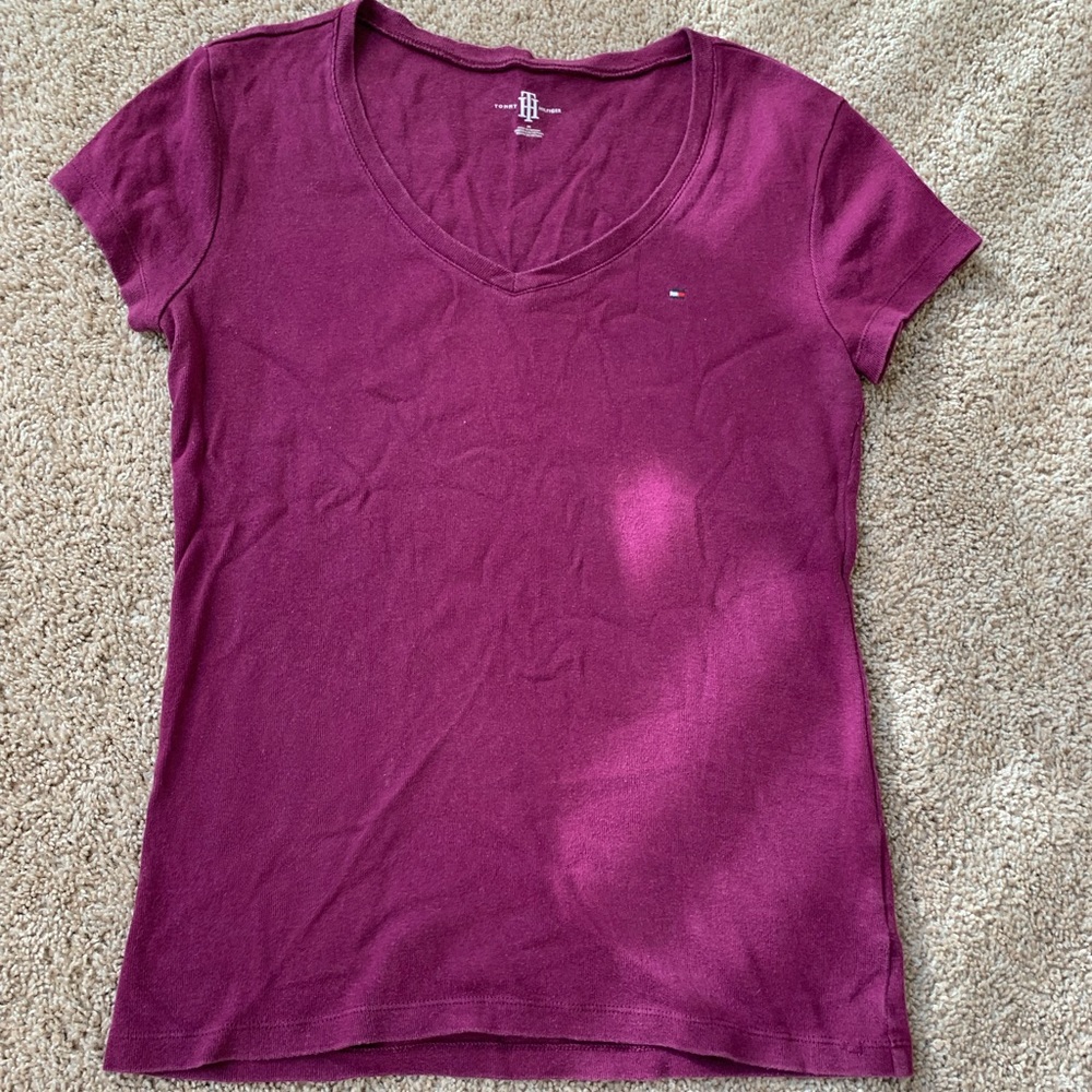 Purple Tommy Hilfiger V-Neck